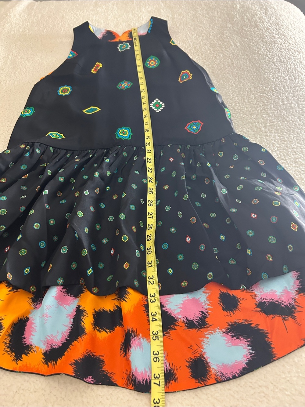 Kenzo x H & M Reversible Geometric High Low Dress Size 4 - Picture 12 of 13